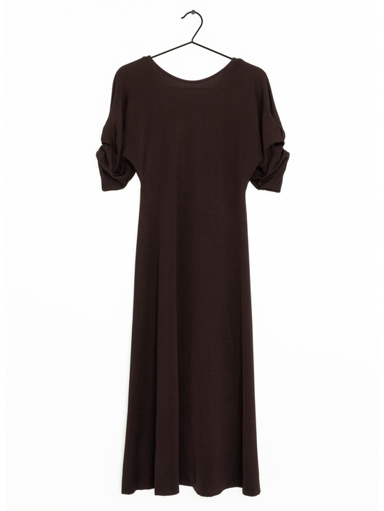 COS Dresses & Skirts - NWT - COS Brown Maxi Dress with Synched Short Sleeves - Size Medium